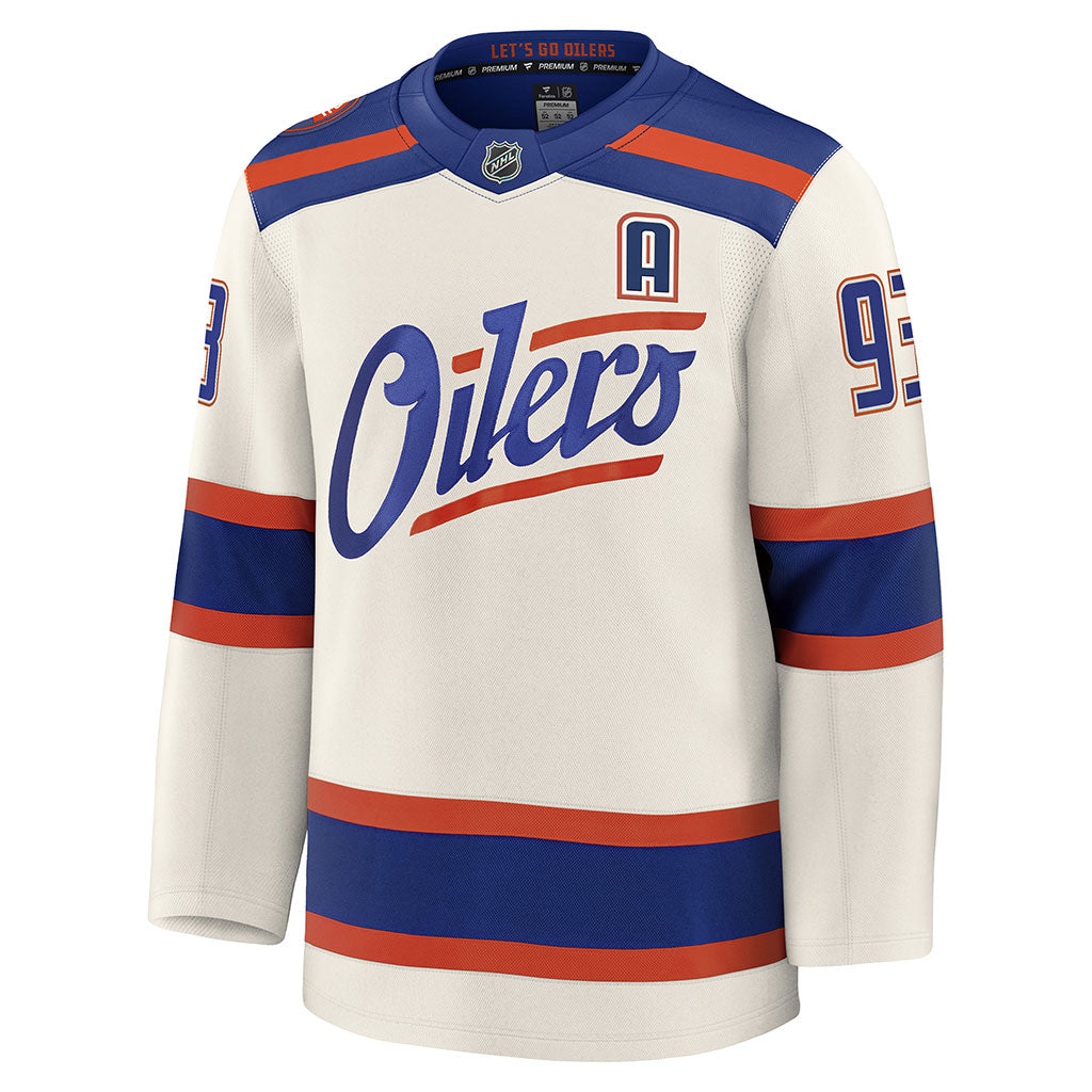 Ryan Nugent-Hopkins Edmonton Oilers Fanatics Premium Alternate Jersey ON ICE Cresting