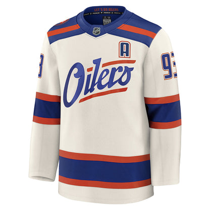 Ryan Nugent-Hopkins Edmonton Oilers Fanatics Premium Alternate Jersey ON ICE Cresting