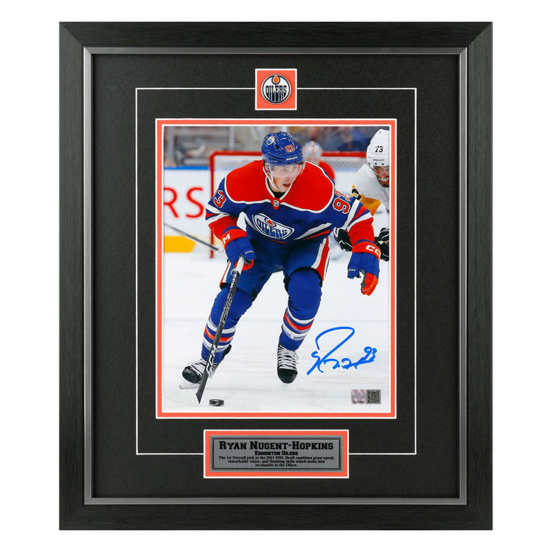 Ryan Nugent-Hopkins Signed Edmonton Oilers Home Action 8x10 Photo