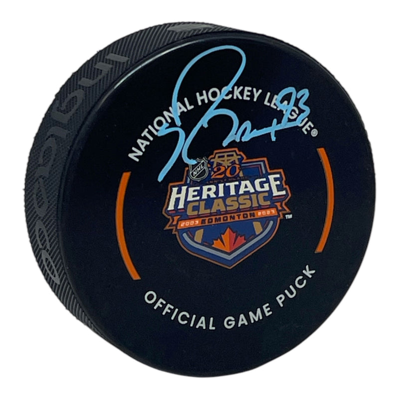 Ryan Nugent-Hopkins Signed 2023 Heritage Classic Official NHL Game Puck