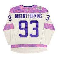 Ryan Nugent-Hopkins Signed Edmonton Oilers Hockey Fights Cancer Fanatics Replica Jersey