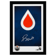 Ryan Nugent-Hopkins Signed Edmonton Oilers Minimalist Logo 11x17 Framed Print