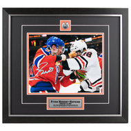 Ryan Nugent-Hopkins Signed Edmonton Oilers Orange Action "RAGING-N-H" 8x10 Framed Photo