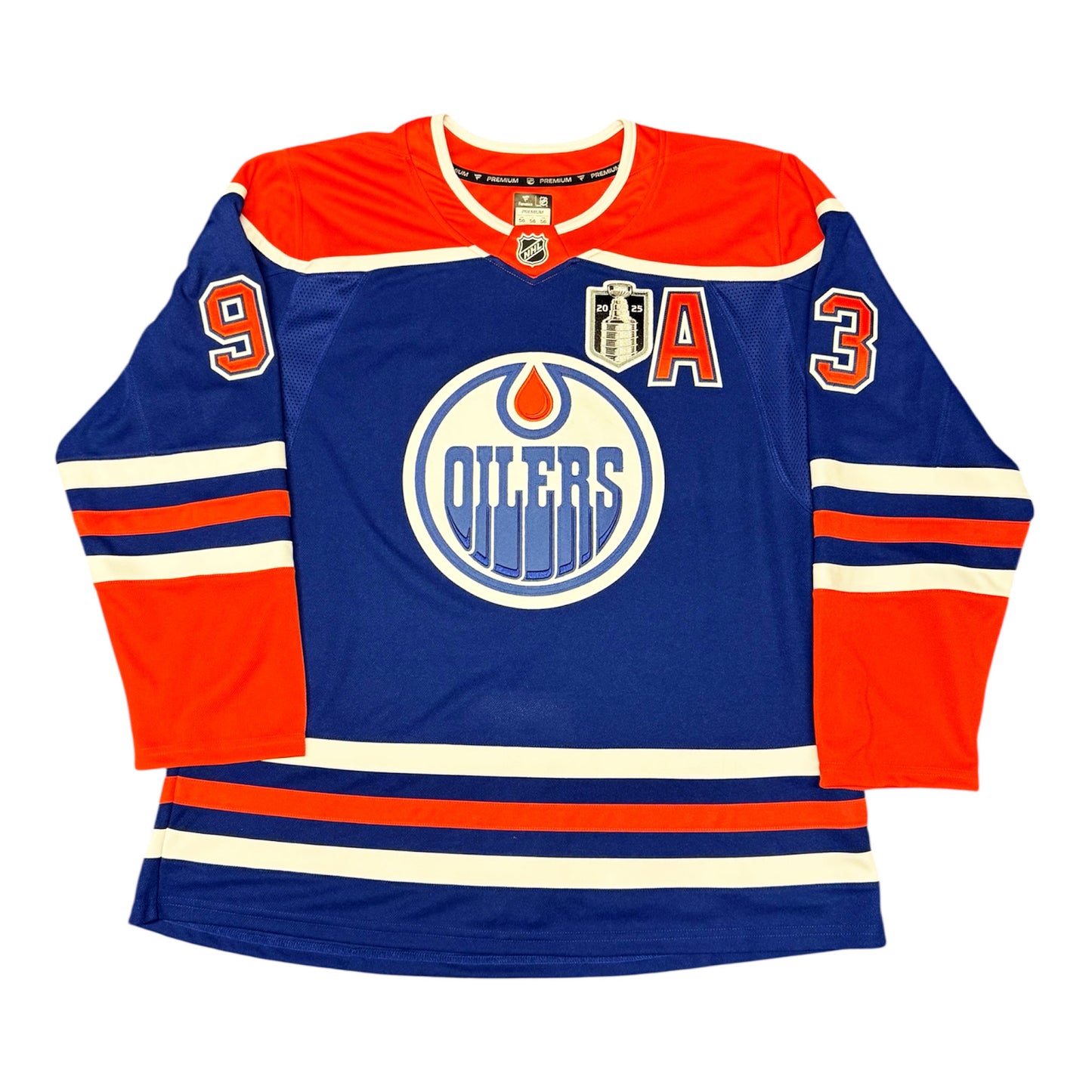 Ryan Nugent-Hopkins Signed Edmonton Oilers Royal Fanatics Premium Jersey with 2025 Stanley Cup Final Patch