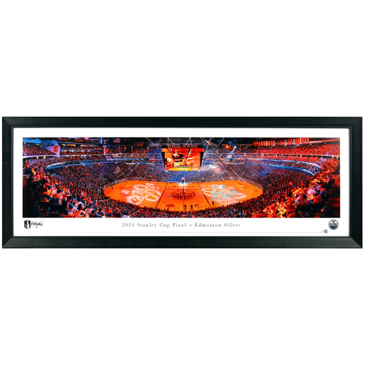 Ryan Nugent-Hopkins Signed Oilers 2024 Stanley Cup Final Rogers Place Panoramic Print Framed