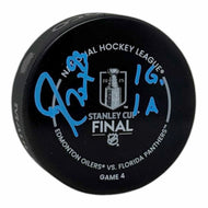 Ryan Nugent-Hopkins Signed and Inscribed 2025 Game 4 Stanley Cup Final Official NHL Game Model Puck