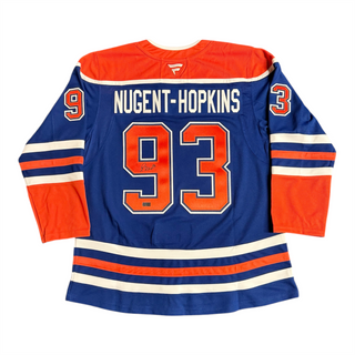 Ryan Nugent-Hopkins Signed Edmonton Oilers Royal Fanatics Premium Jersey