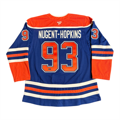 Ryan Nugent-Hopkins Signed Edmonton Oilers Royal Fanatics Premium Jersey