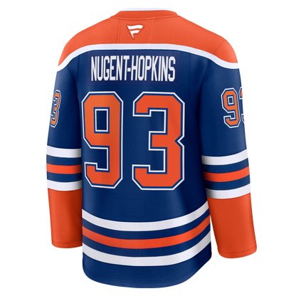Ryan Nugent-Hopkins Edmonton Oilers Fanatics Premium Home Jersey with On Ice Cresting