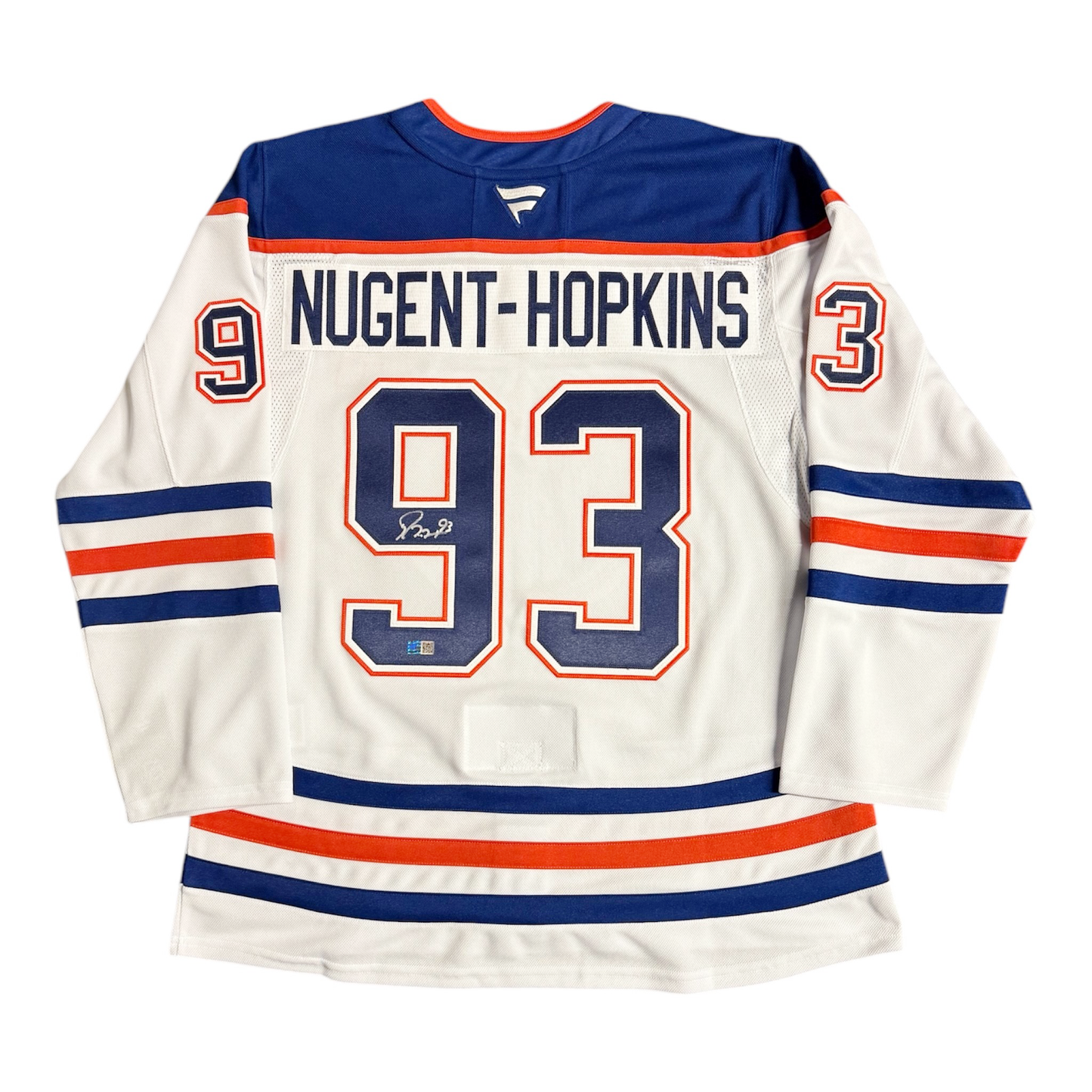 Ryan Nugent-Hopkins Signed Edmonton Oilers White Fanatics Premium Jersey