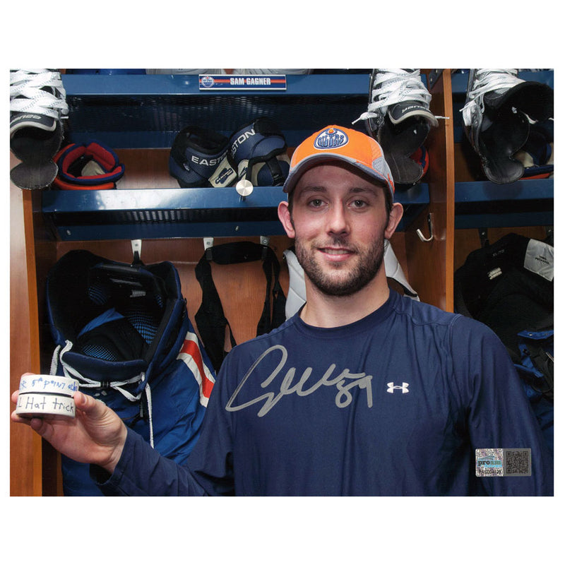Sam Gagner Signed Edmonton Oilers 8x10 Photo 8 Point Night Locker Room