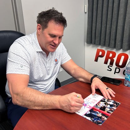 Louie DeBrusk Signed Hockey Night In Canada Broadcasting 8x10 Photo