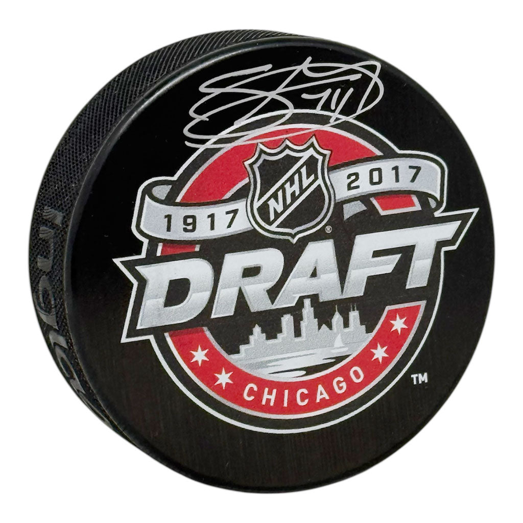 Stuart Skinner Signed 2017 NHL Draft Puck
