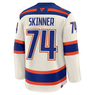 Stuart Skinner Edmonton Oilers Fanatics Premium Alternate Jersey ON ICE Cresting