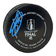 Stuart Skinner Signed 2024 Stanley Cup Final Official Game Model Puck