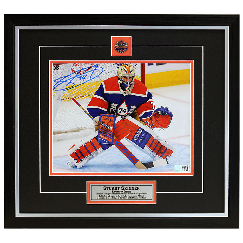 Stuart Skinner Signed Edmonton Oilers Heritage Classic - Action - 8x10 Framed Photo