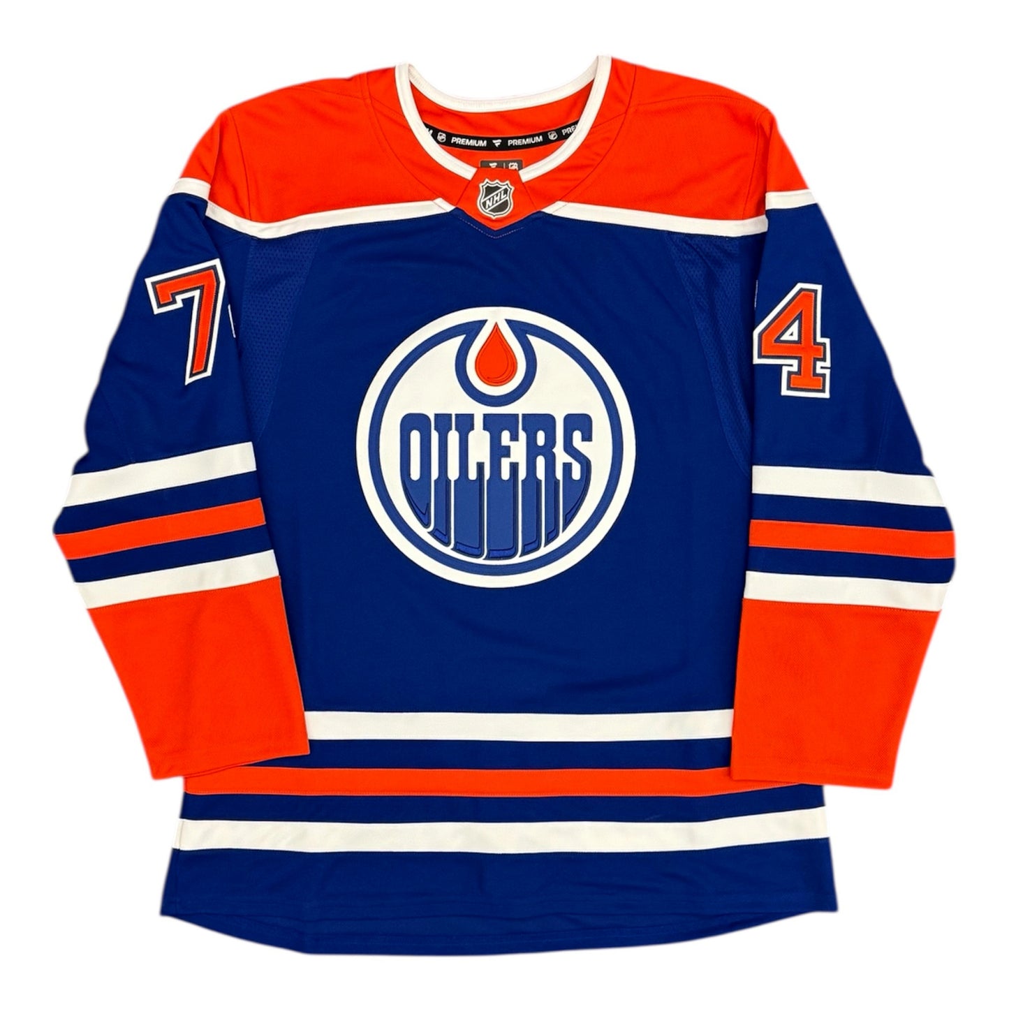 Stuart Skinner Signed Edmonton Oilers Royal Fanatics Premium Jersey