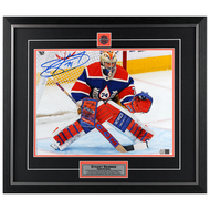 Stuart Skinner Signed Edmonton Oilers Heritage Classic - Action - 11x14 Framed Photo