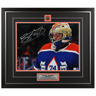 Stuart Skinner Signed Edmonton Oilers Heritage Classic - Mask Closeup - 11x14 Framed Photo