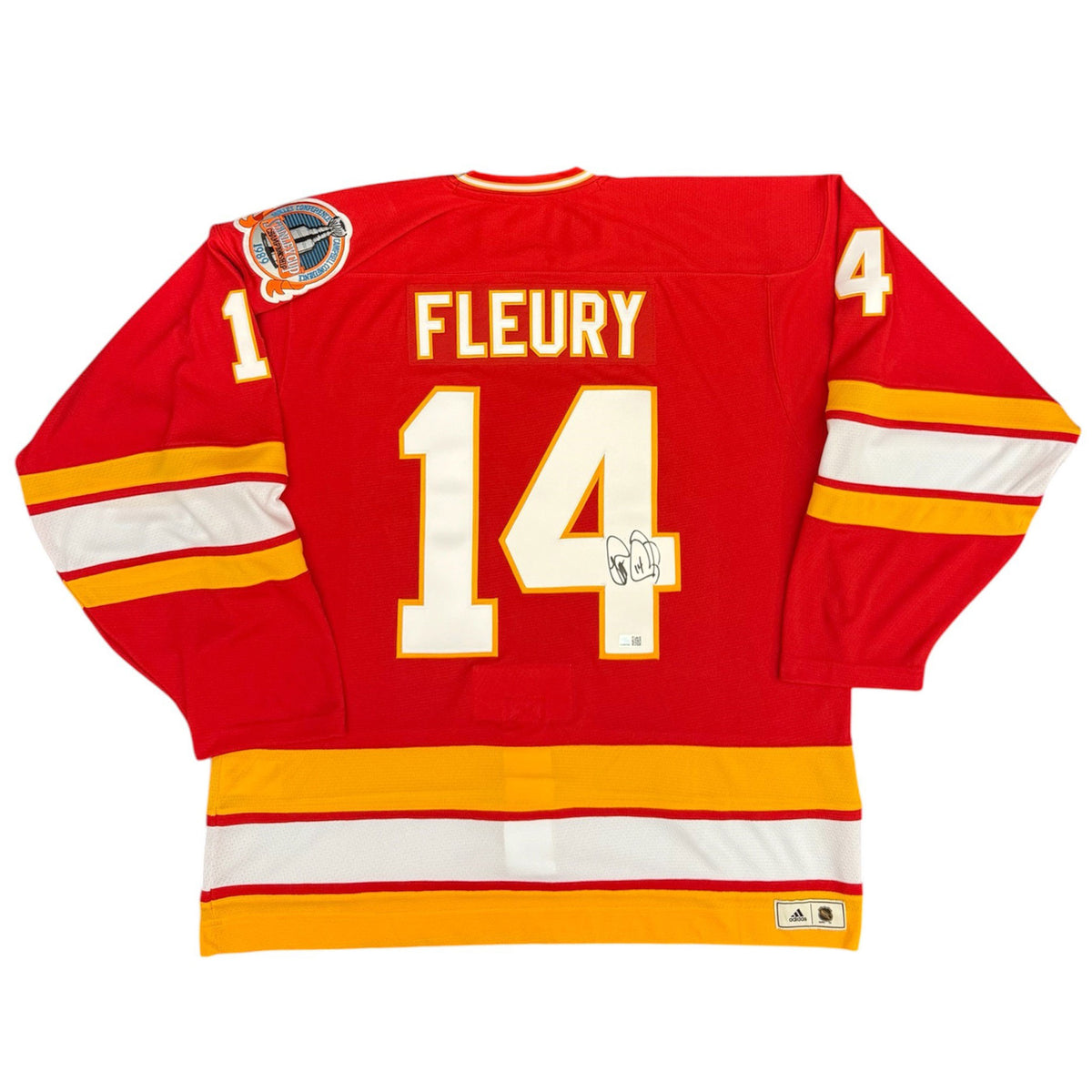 Theo Fleury Signed Calgary Flames 1989 Stanley Cup Vintage Team Classic adidas Pro Jersey