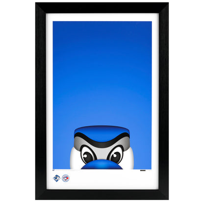 Toronto Blue Jays Ace Minimalist Mascot 11x17 Poster Print Framed