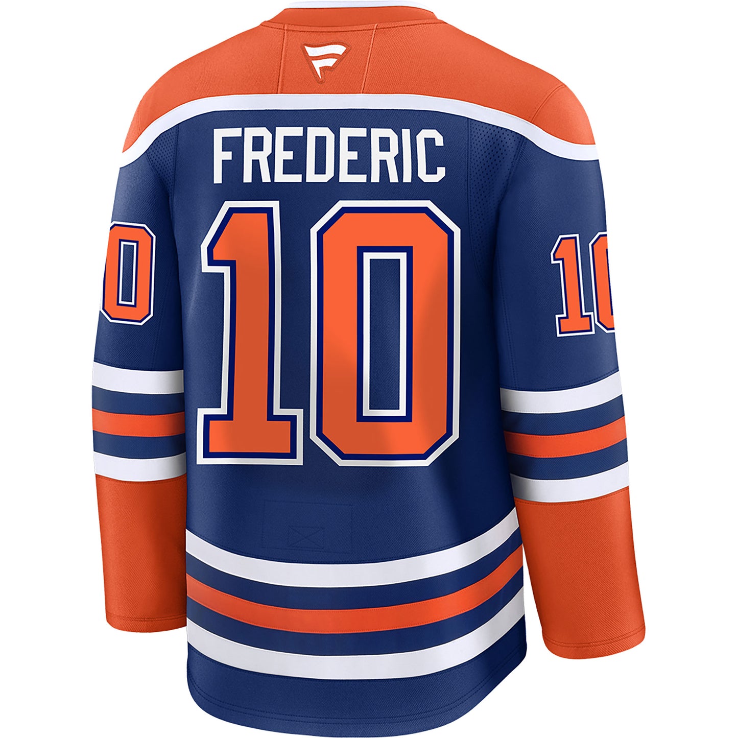 Trent Frederic Edmonton Oilers Fanatics Premium Home Jersey with On Ice Cresting