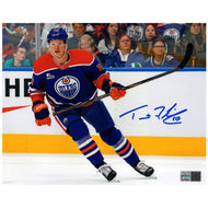 Trent Frederic Signed Edmonton Oilers Royal Home Action Horizontal 8x10 Photo
