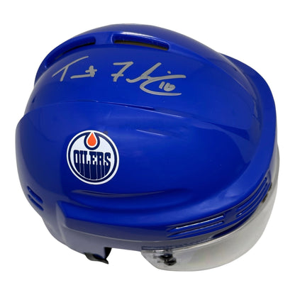 Trent Frederic Signed Edmonton Oilers Royal Mini Helmet