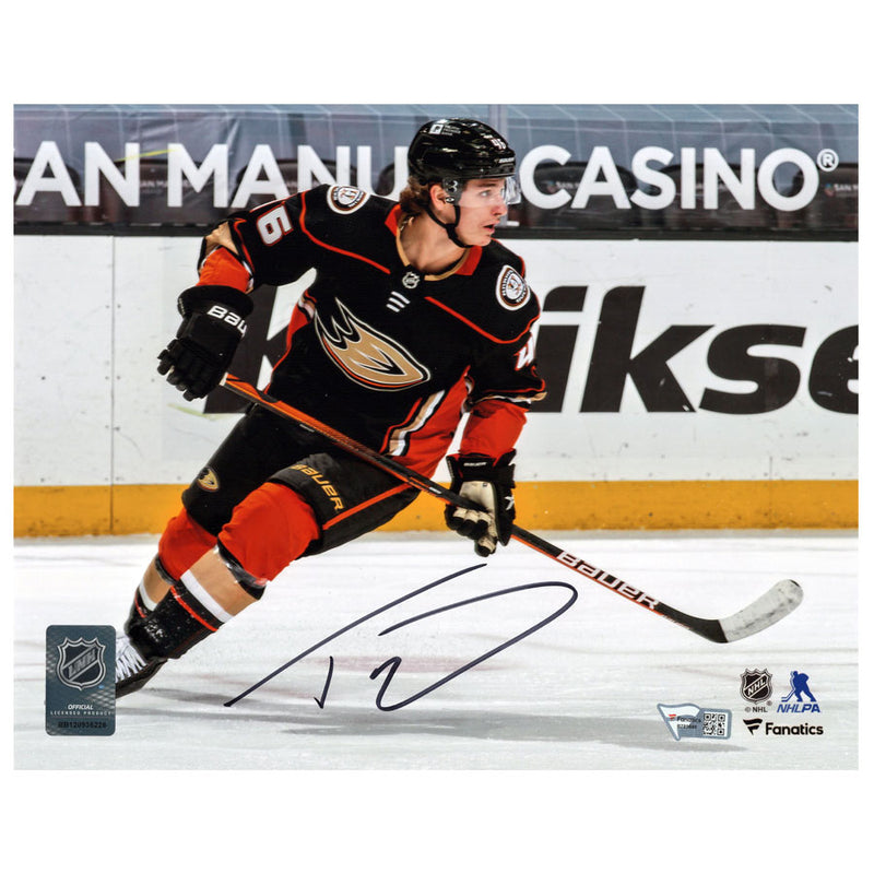 Trevor Zegras Signed Anaheim Ducks - Action - 8x10 Photo