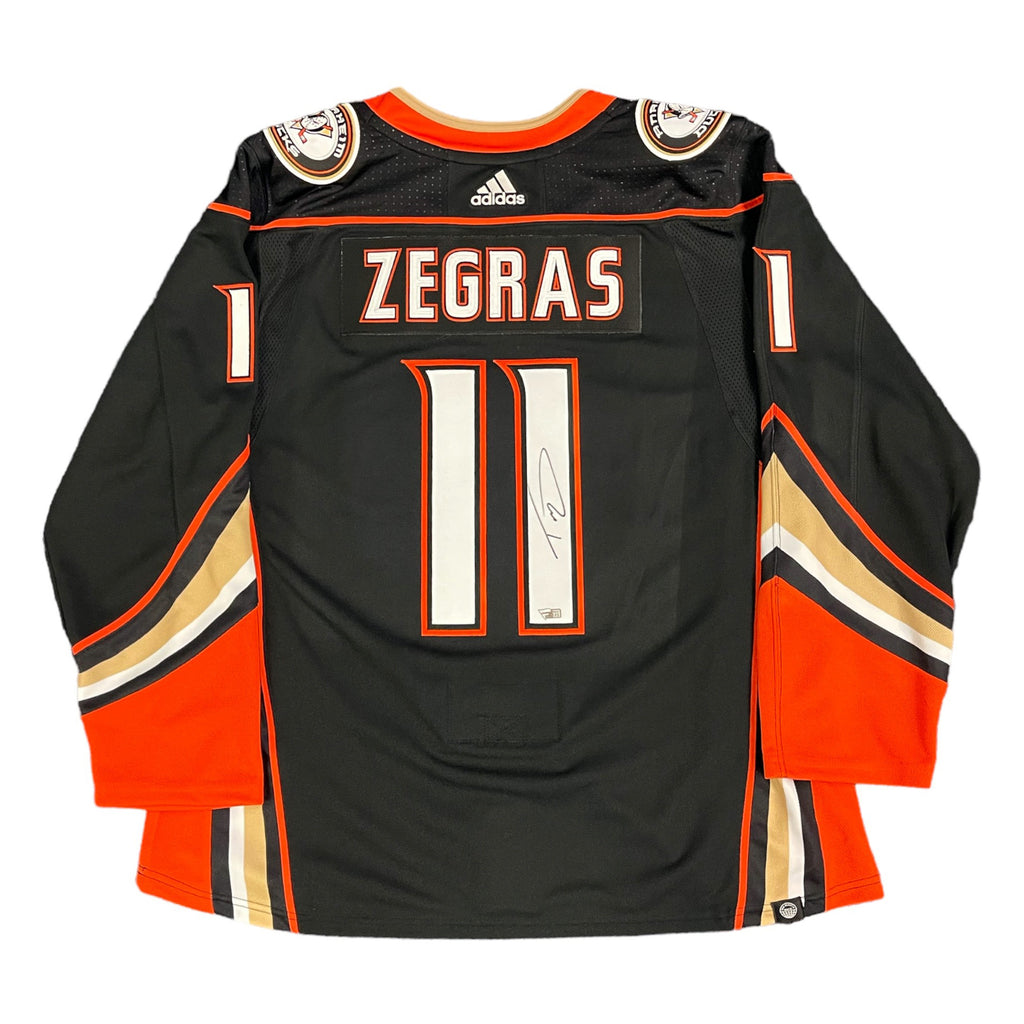 Trevor Zegras Anaheim Ducks Fanatics Authentic Autographed adidas 2020-21 Reverse  Retro Authentic Jersey