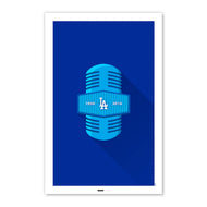 Los Angeles Dodgers Minimalist Broadcasting Legend 11x17 Poster Print