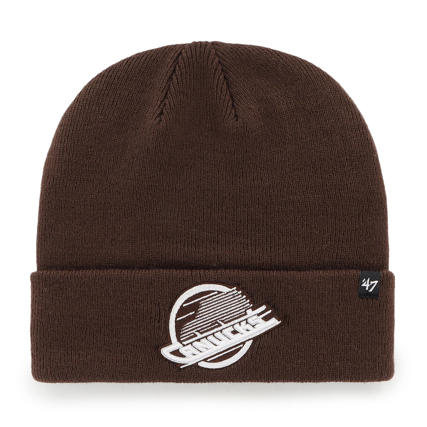 Vancouver Canucks '47 Dark Chocolate Raised Cuff Knit Toque