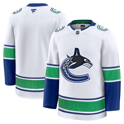 Vancouver Canucks Fanatics Premium Road White Jersey