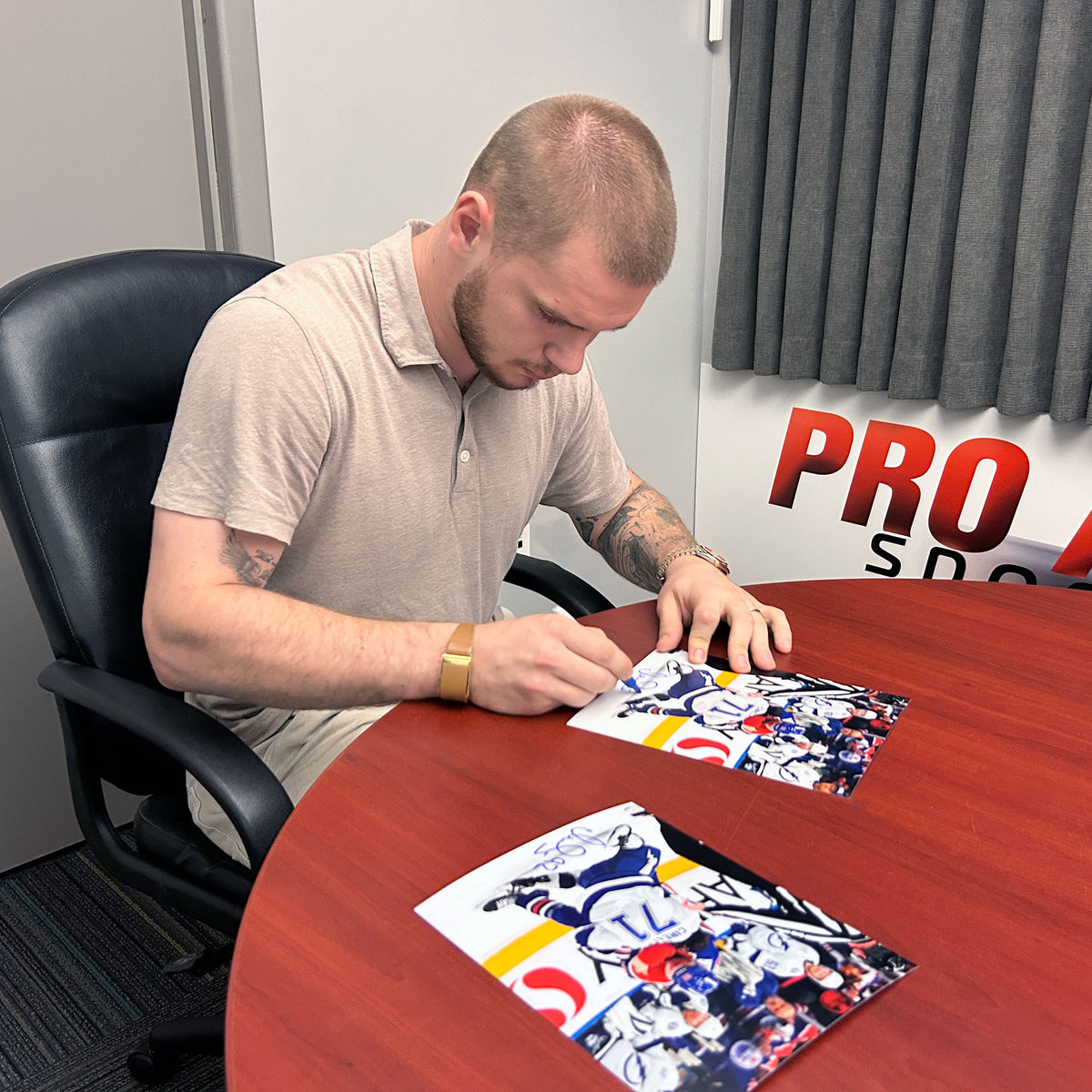 Vasily Podkolzin Signed Edmonton Oilers Royal Home Action Fighting 8x10 Photo