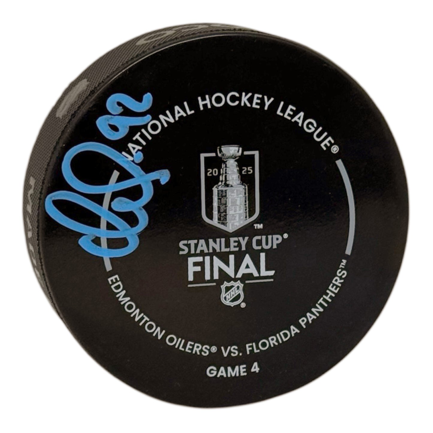 Vasily Podkolzin Signed 2025 Stanley Cup Final Game 4 Official Game Model Puck