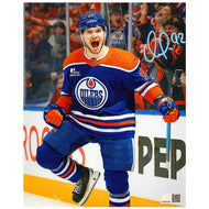 Vasily Podkolzin Signed Edmonton Oilers Royal Home Action Celebration 8x10 Photo