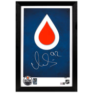 Vasily Podkolzin Signed Edmonton Oilers Minimalist Logo 11x17 Framed Print