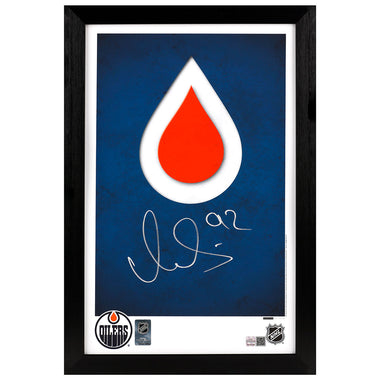 Vasily Podkolzin Signed Edmonton Oilers Minimalist Logo 11x17 Framed Print