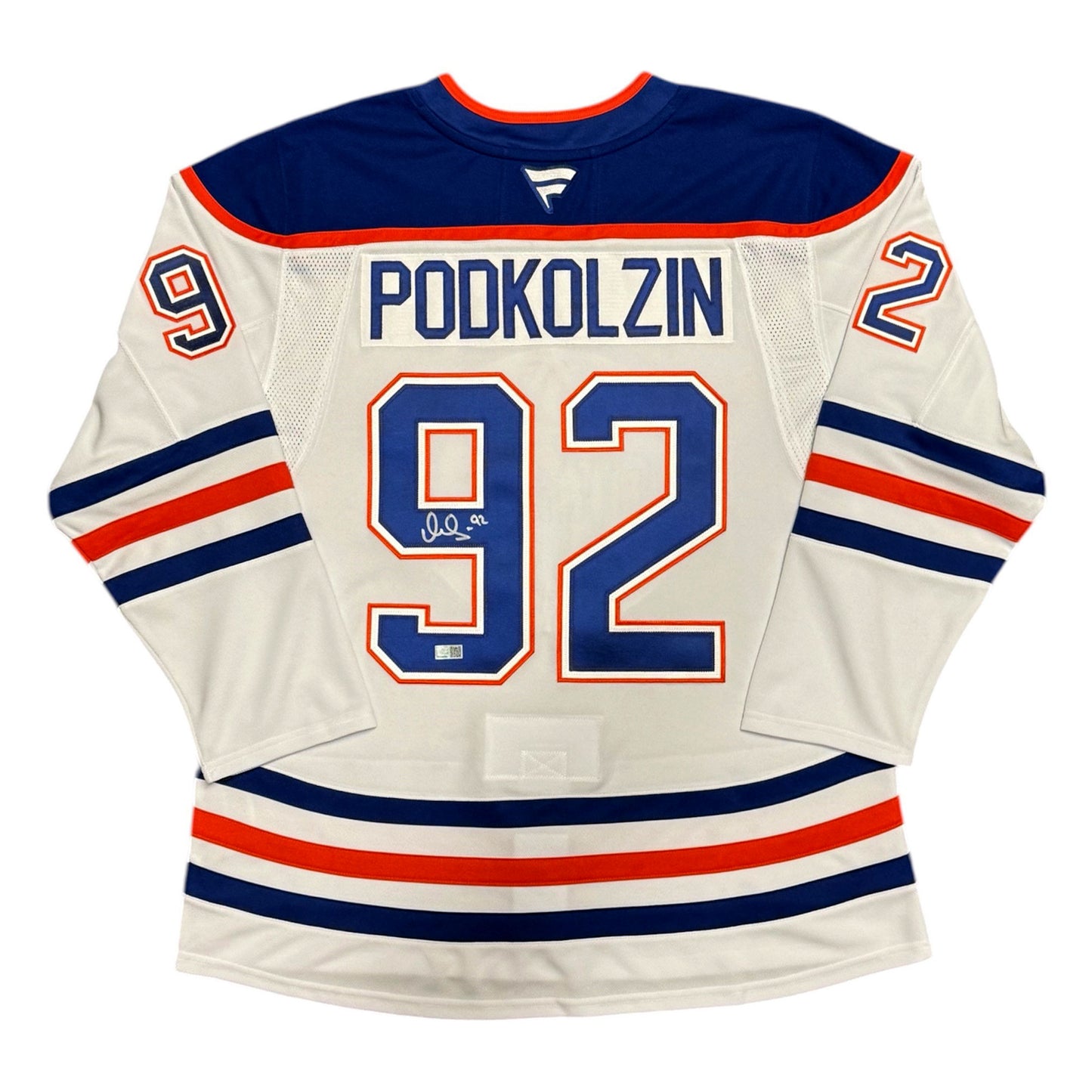 Vasily Podkolzin Signed Edmonton Oilers White Fanatics Premium Jersey