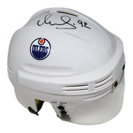 Vasily Podkolzin Signed Edmonton Oilers White Mini Helmet