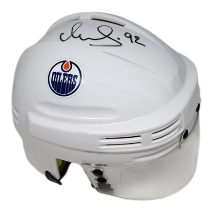 Vasily Podkolzin Signed Edmonton Oilers White Mini Helmet