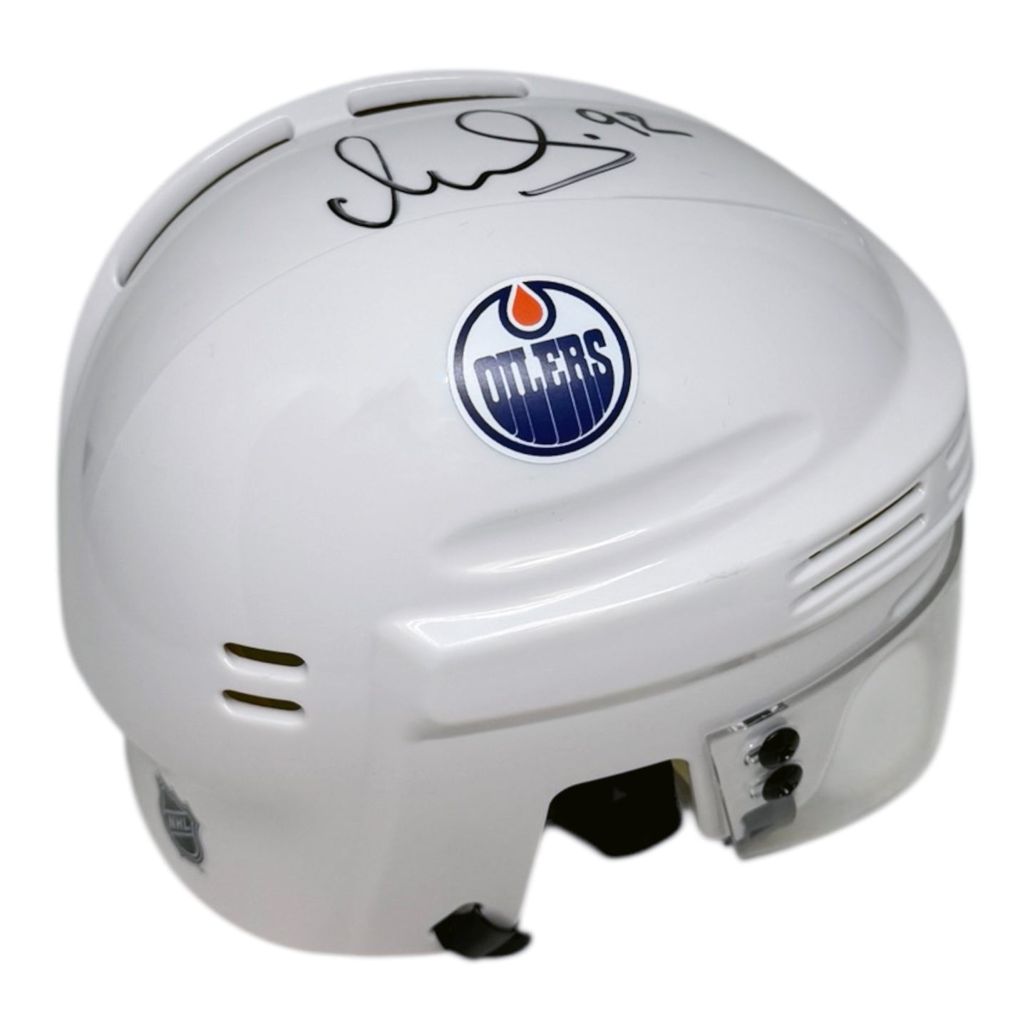 Vasily Podkolzin Signed Edmonton Oilers White Mini Helmet