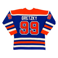 Wayne Gretzky Edmonton Oilers Autographed Road Blue Throwback Jersey