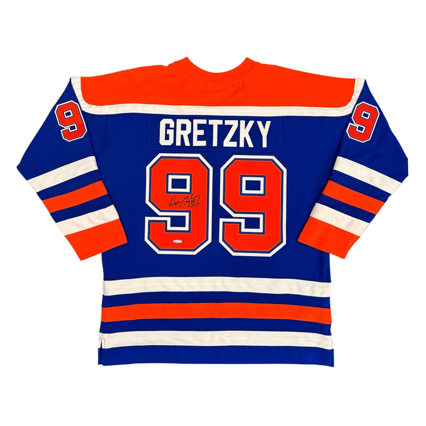 Wayne Gretzky Edmonton Oilers Autographed Road Blue Throwback Jersey