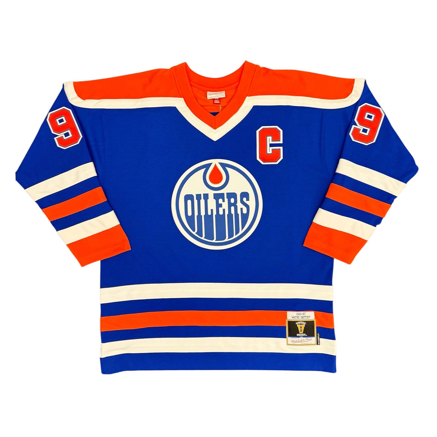 Wayne Gretzky Edmonton Oilers Autographed Road Blue Throwback Jersey