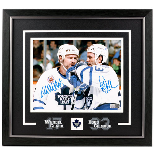 Wendel Clark & Doug Gilmour Dual Signed Toronto Maple Leafs Heart & Soul 8x10 Photo