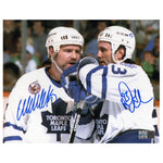 Wendel Clark & Doug Gilmour Dual Signed Toronto Maple Leafs Heart & Soul 8x10 Photo