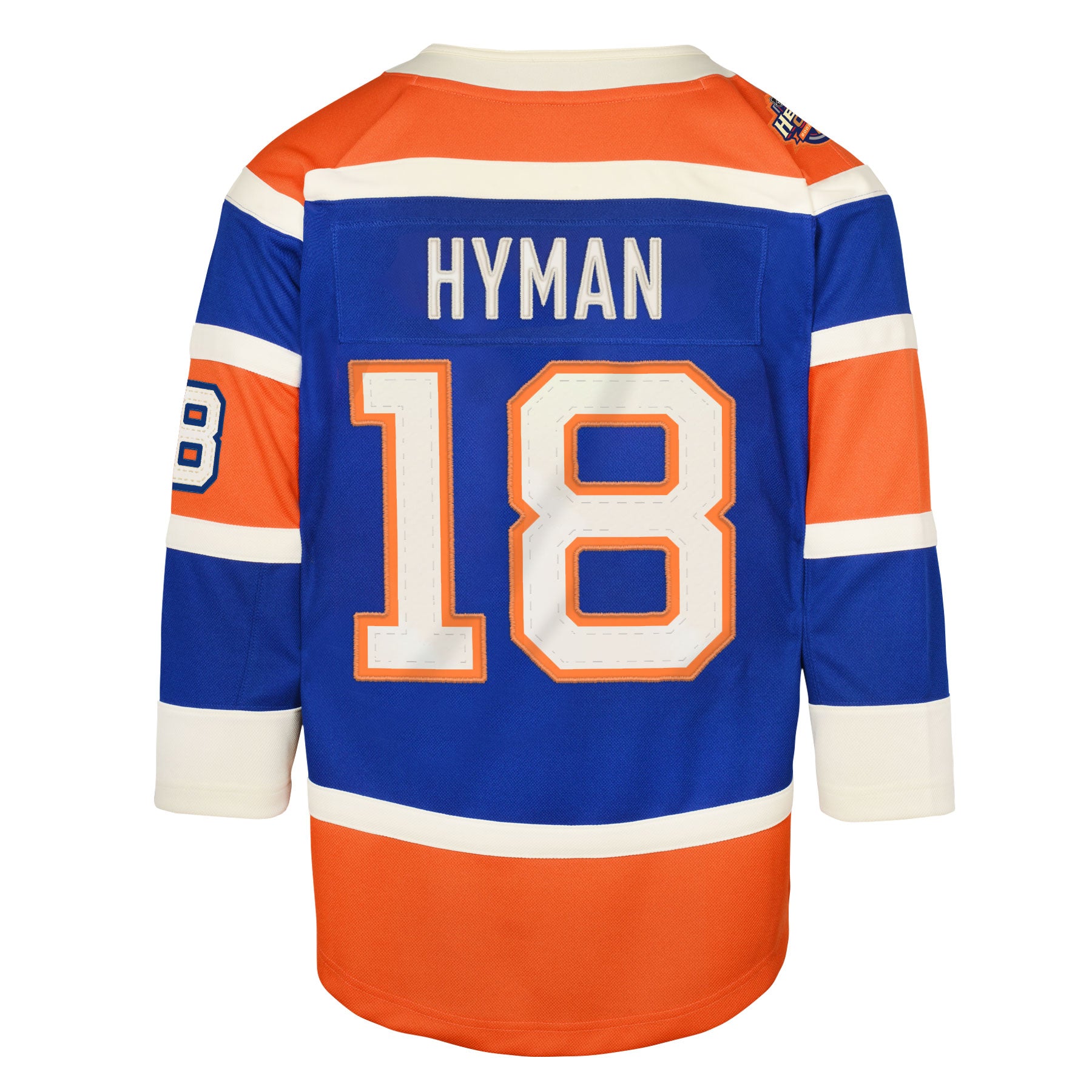 W-NWT-SM RETRO ZACK HYMAN EDMONTON OILERS NHL LICENSED REEBOK HOCKEY JERSEY