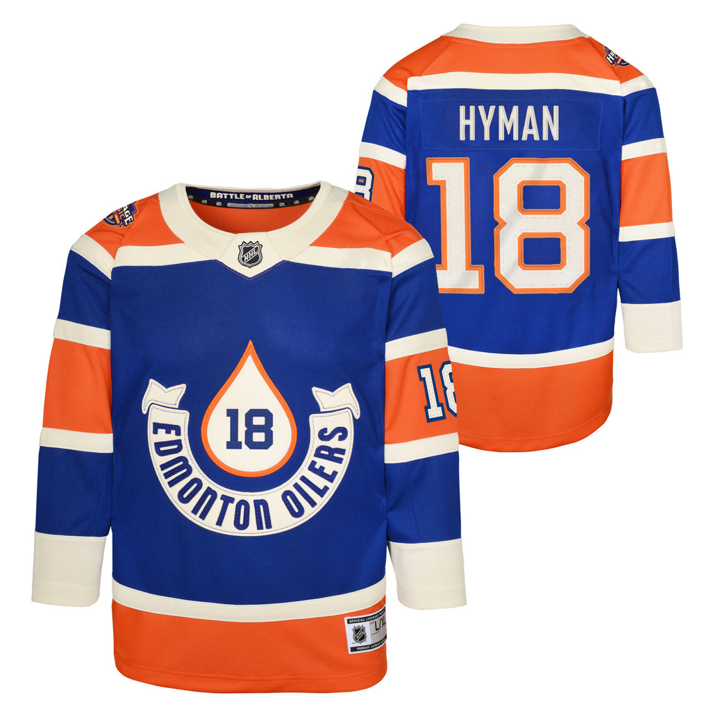 Zach Hyman Hebrew Letters Edmonton Oilers NHL Authentic Pro Navy Alter –  Pro Am Sports