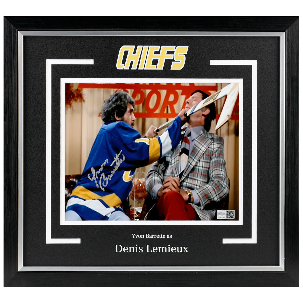 Yvon Barrette as Denis Lemieux - High Stick - Signed 8x10 Framed Photo